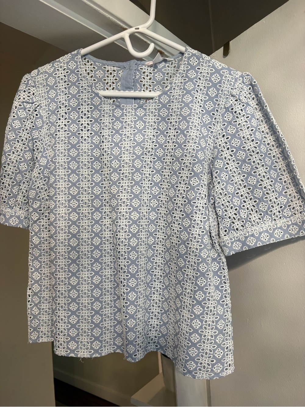Jillian Harris x Joe Fresh collab Eyelet Lace Short Sleeve Top